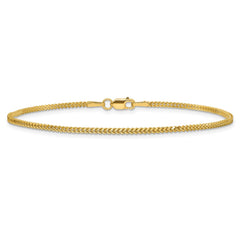14K 8 inch 1.3mm Franco with Lobster Clasp Bracelet