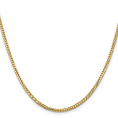 14K 18 inch 2mm Franco with Lobster Clasp Chain