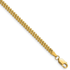 14K 16 inch 2.3mm Franco with Lobster Clasp Chain