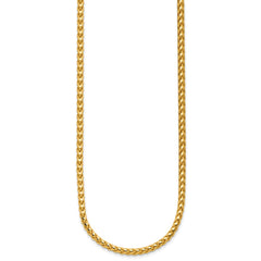 14K 18 inch 3mm Franco with Fancy Lobster Clasp Chain