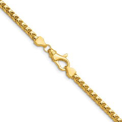 14K 18 inch 3mm Franco with Fancy Lobster Clasp Chain