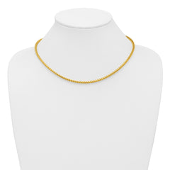 14K 18 inch 3mm Franco with Fancy Lobster Clasp Chain