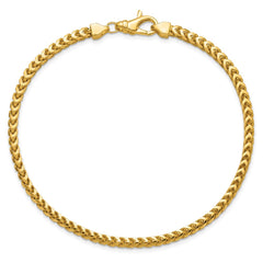 14K 9 inch 3mm Franco with Fancy Lobster Clasp Chain