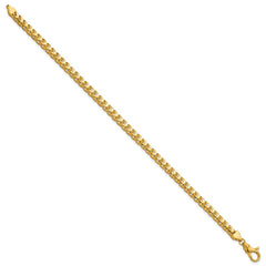 14K 8 inch 3.7mm Franco with Fancy Lobster Clasp Bracelet