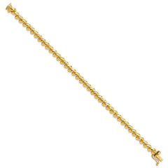 14k Faceted 5mm 7 inch San Marco Bracelet