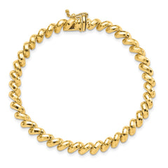 14k Faceted 5mm 7 inch San Marco Bracelet