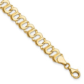 14k Polished 8mm Fancy Link 8.75 inch Bracelet
