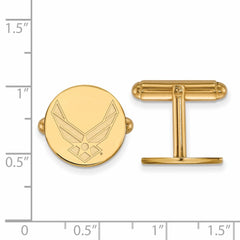 Sterling Silver Gold-plated LogoArt U.S. Air Force Cuff Links