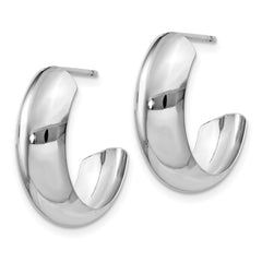14k White Gold Hoop Earrings - 6