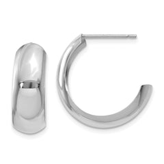 14k White Gold Hoop Earrings - 6