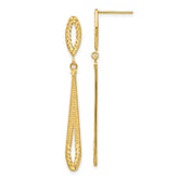 14k Diamond-cut Dangle Post Earrings