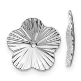 14k White Gold Fancy Earring Jackets - 2