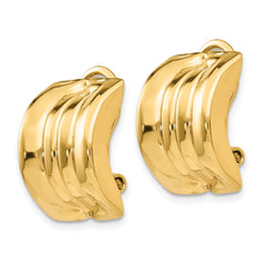 14k Omega Clip Non-pierced Earrings - 2