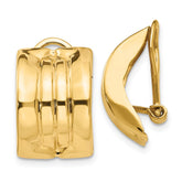 14k Omega Clip Non-pierced Earrings - 2