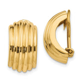 14k Omega Clip Non-pierced Earrings - 3