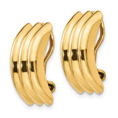 14k Omega Clip Non-pierced Earrings - 5