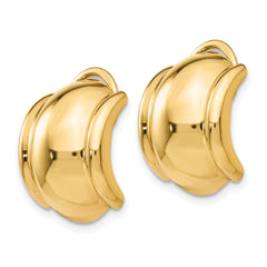 14k Omega Clip Non-pierced Earrings - 4