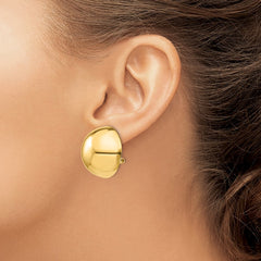 14k Omega Clip 24mm Half Ball Non-pierced Earrings