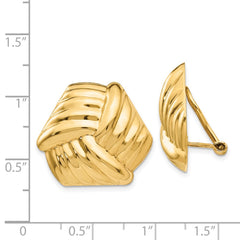 14k Omega Clip Non-pierced Earrings