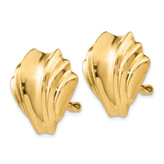 14k Omega Clip Polished Non-pierced Earrings - 3