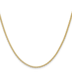 14K 16 inch 1.8mm Lightweight Flat Bismark with Lobster Clasp Chain