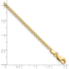 14k 2.2mm Lightweight Flat Bismark Chain - 5