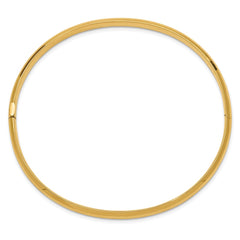 14k 3/16 High Polished 5.00mm Hinged Oval Bangle Bracelet