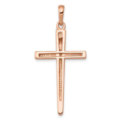 14k Rose Gold Cross Pendant - 2