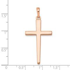 14k Rose Gold Cross Pendant - 2