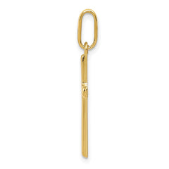 14k Hollow Cross Pendant - 5