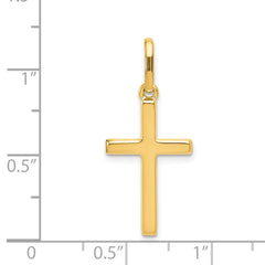 14k Hollow Cross Pendant - 5