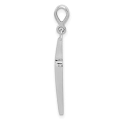 14k White Gold Cross Pendant - 21