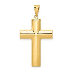 14k Hollow Cross Pendant - 6