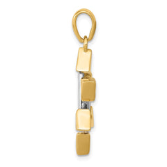 14k Two-tone Star of David Pendant - 3