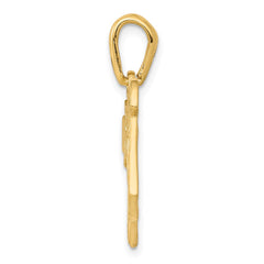14k Filigree Chai Pendant - 2