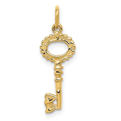 14K Polished Key Charm - 2