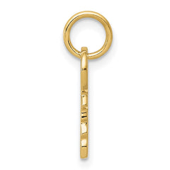 14K Polished 3D Rounded Top Key Charm - 2