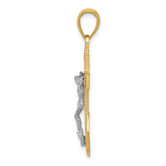 14k Two-tone Mariner's Crucifix Pendant - 2