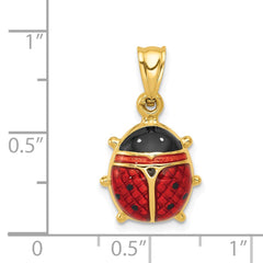 14k Enameled Ladybug Charm - 3