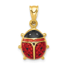 14k Enameled Ladybug Charm - 3