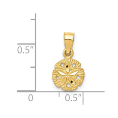 14K Sand Dollar Pendant - 3