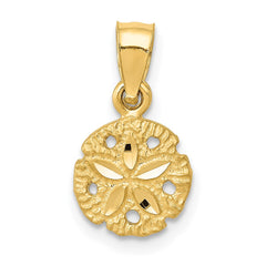 14K Sand Dollar Pendant - 3