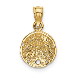 14K Sand Dollar Pendant - 5
