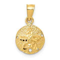 14K Sand Dollar Pendant - 5