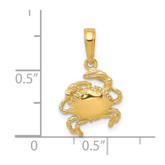 14k Crab Pendant - 2