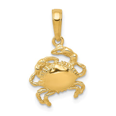 14k Crab Pendant - 2