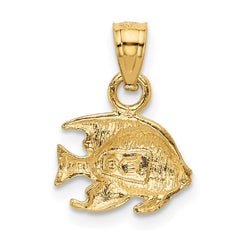 14K Fish Pendant - 2