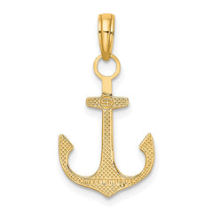 14k Anchor Pendant - 3