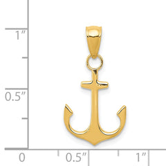 14k Anchor Pendant - 3