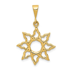 14k Sun Charm - 2